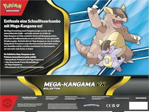 Mega-Kangama-ex - 1 Holographic Promo Card 1 Oversized Animated Card 4 Boosters