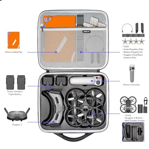 Avata Carrying Case - 32 x 12 x 30 cm DJI Avata Goggles V2 portable hard shell