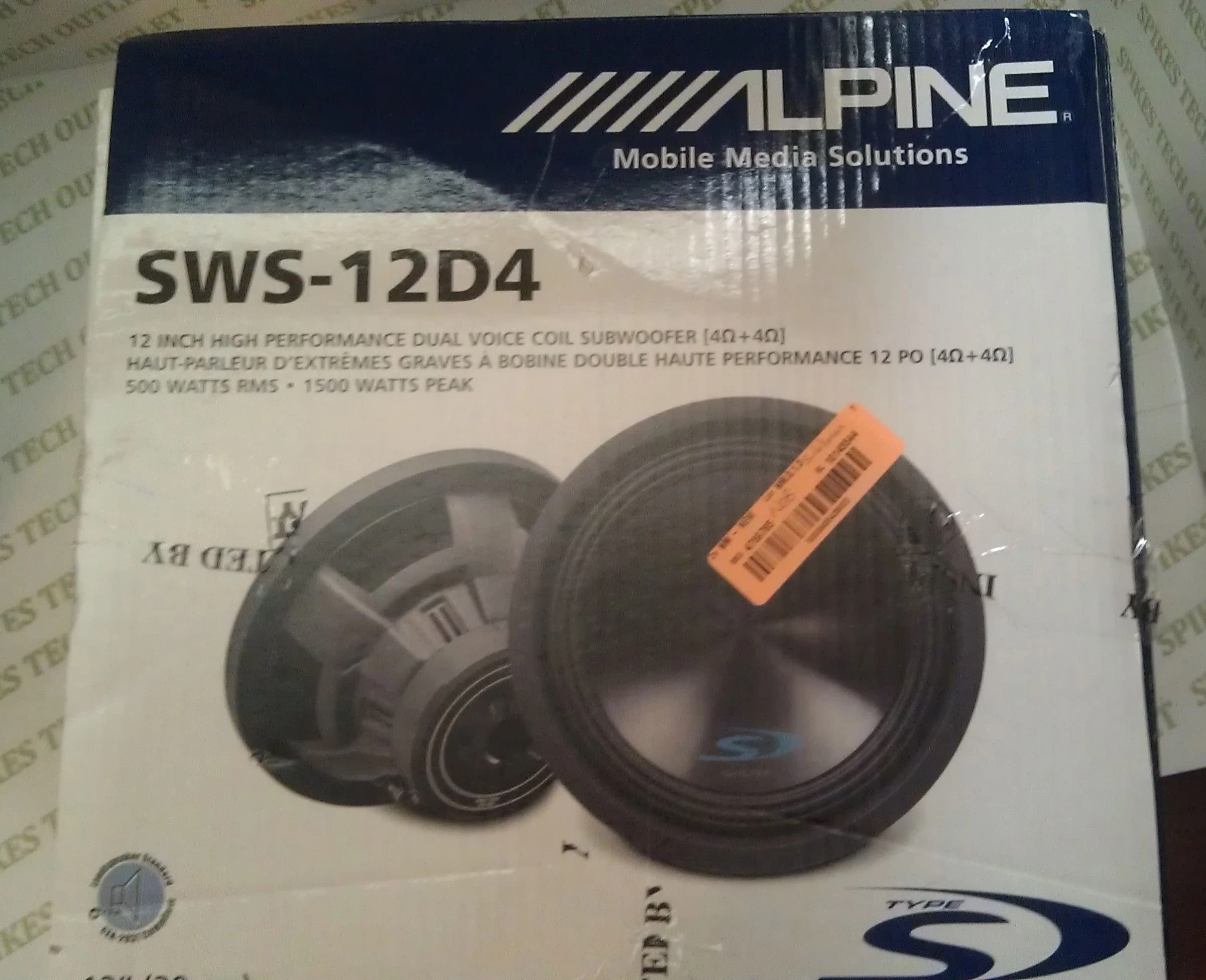 S-W12D4 - 600W 12"