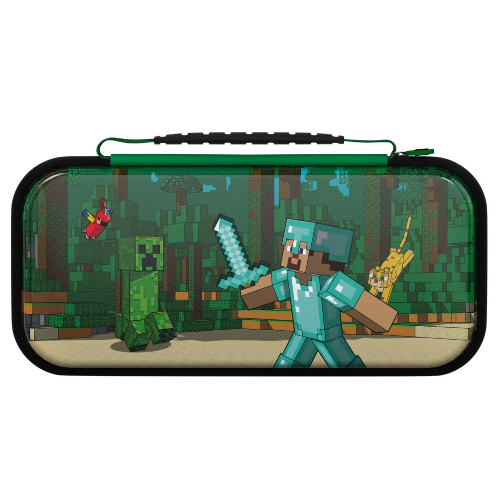 PDP Nintendo Switch Travel Case - Minecraft Forest Battle Green