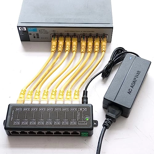 8 PORT POE INJECTOR - 12~48V DC 10/100/1000M