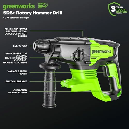 24V Brushless Drill/Driver - 2×2.0Ah(USB Battery) 2800 RPM