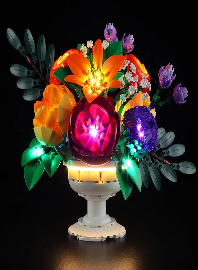 BRIKSMAX Light Kit for Lego-10345 Flower Arrangement - Innovative LED Lighting Compatible with Lego The Botanical Collection