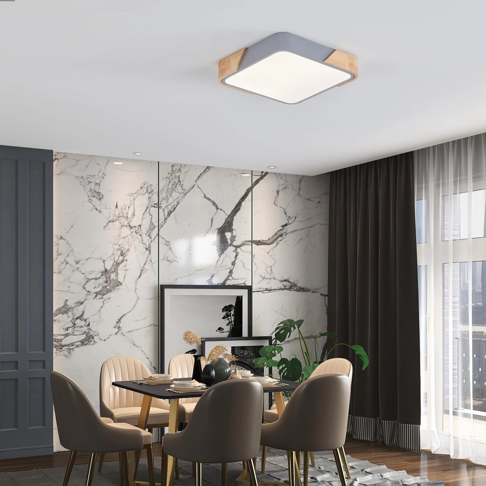 Flush Ceiling Light - 6000K 4000K 3000K Dimmable