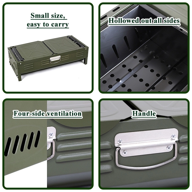 Portable Foldable Charcoal BBQ Grill - Charcoal