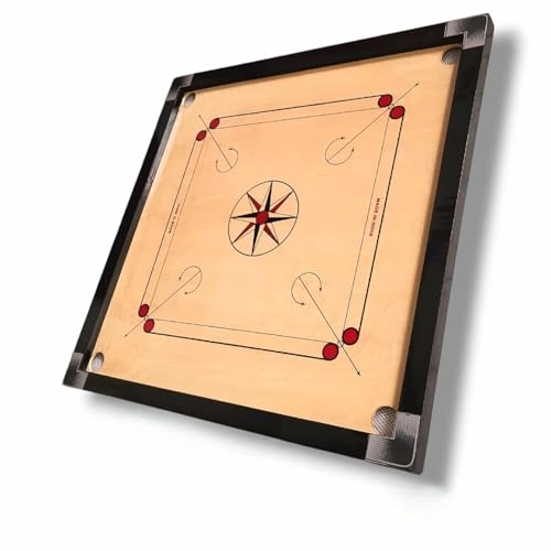Superior Matte Finish Practice Carrom Board - 32 INCH Beige