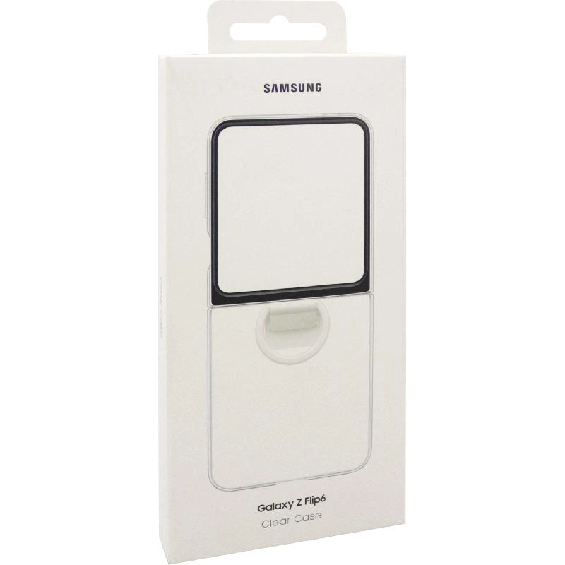 Clear Case With Ring - Vegan Leather for Galaxy Z Flip 6