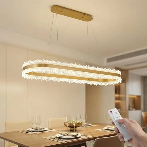 LED Ring Chandelier Oval - 3000K/4500K/6000K Stepless Dimming