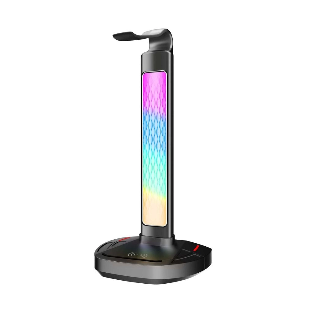 Headphone Stand - 5W Wireless Charging USB-C Hub RGB Lighting