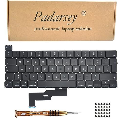 German QWERTZ Keyboard + Keyboard Screws + Screwdriver - DE Wired