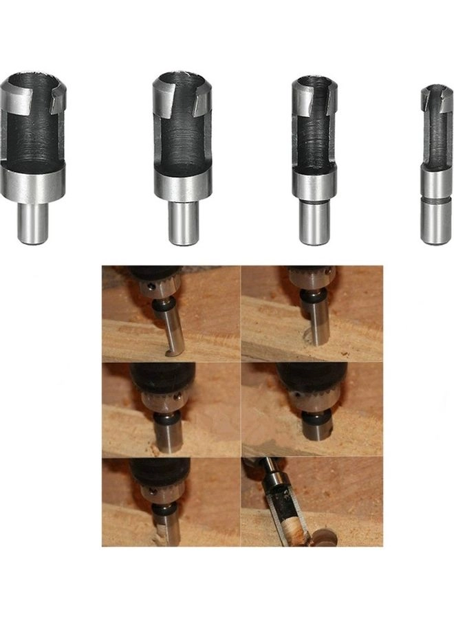Plug Drill Bits - Carbon Steel 4-Piece