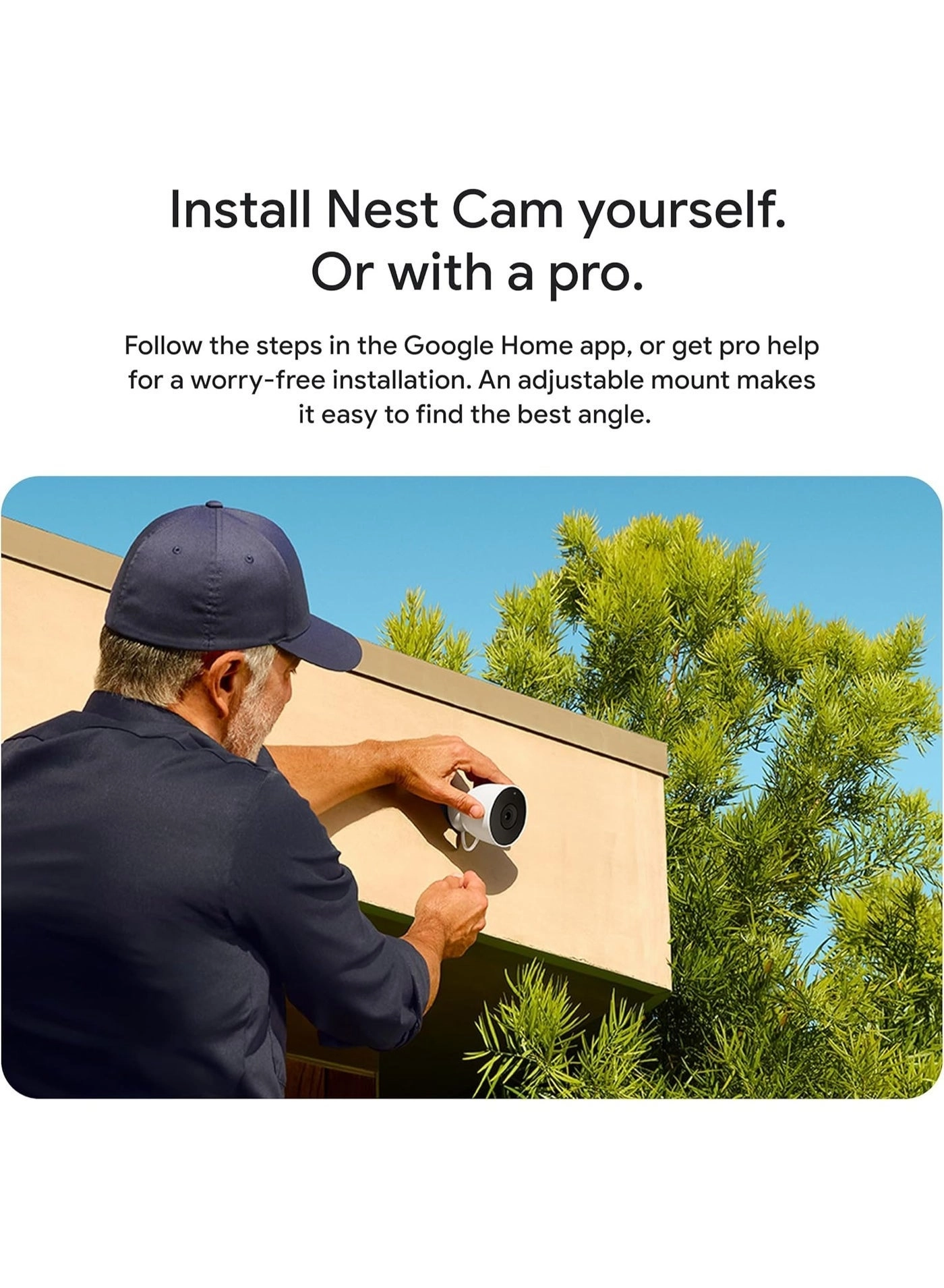 Nest Cam Outdoor (Wired, 2nd Gen) - 2K HDR Pack