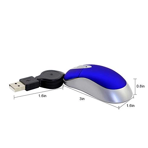 Mini Retractable Travel Optical Mouse - Wired