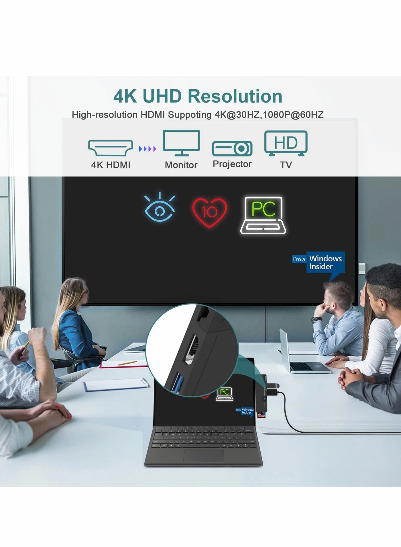 Surface Pro 8 Hub Docking Station - USB-C Thunerbolt 4 Surface Pro 8 & Surface Pro X