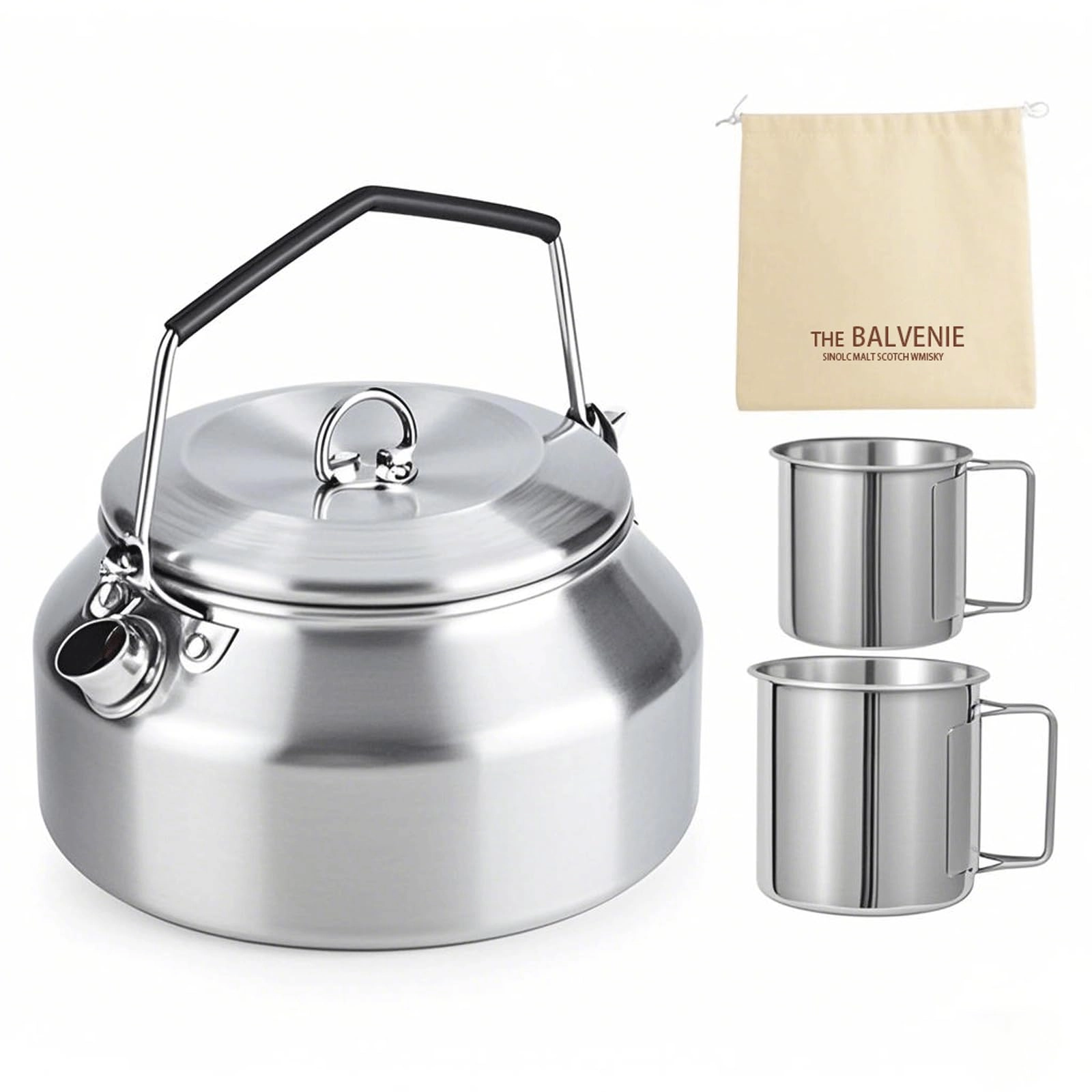 veadoolly Camping Kettle - 3 piece(s) 1.1 Liter(s) Set