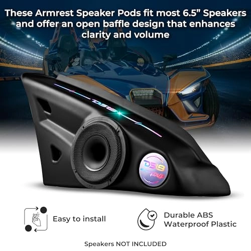 SLG-AR6V2 - Arm Rest Enclosure Digital LED Lights Fits 2x 6.5" Speakers
