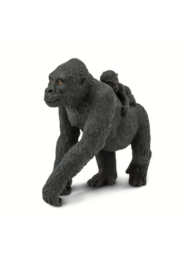Safari Ltd Lowland Gorilla with Baby Figure 4.1"