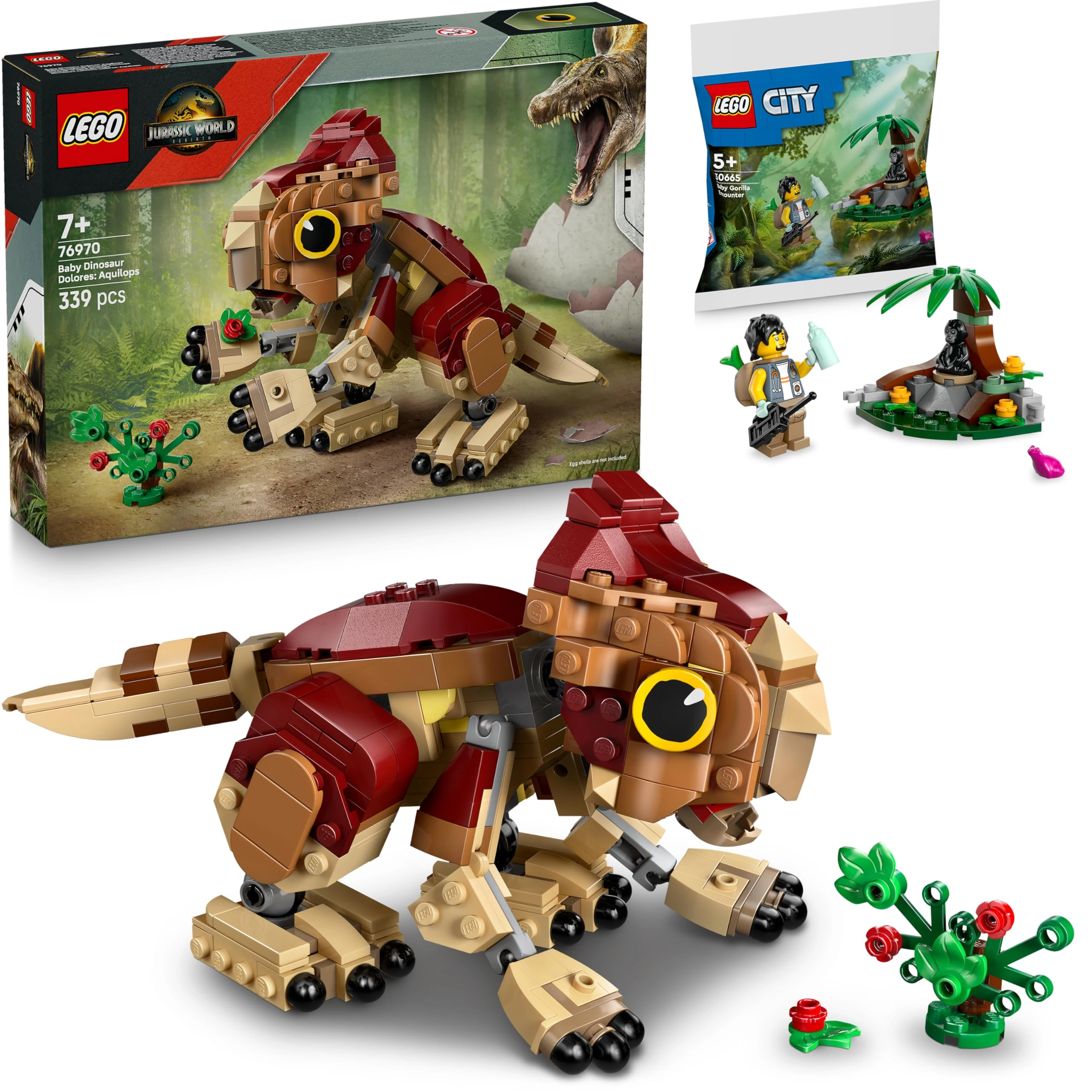 BRICK Flip Jurassic World Baby Dinosaur Dolores: Aquilops (76970)