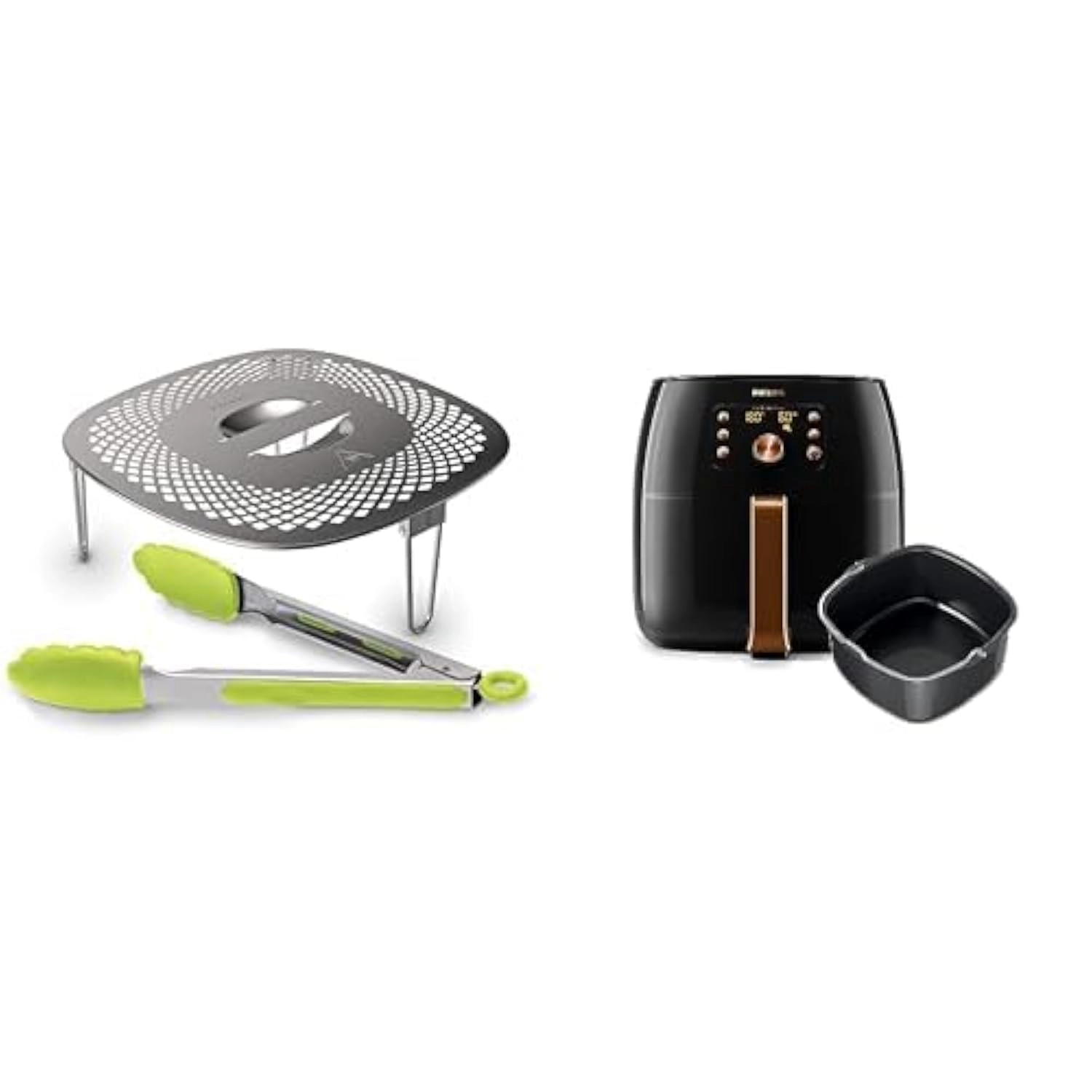 Philips AirFryer Accessory Light Snack Kit - Dishwasher Safe Tongs Included + XXL Airfryer - 2225W 7.3L