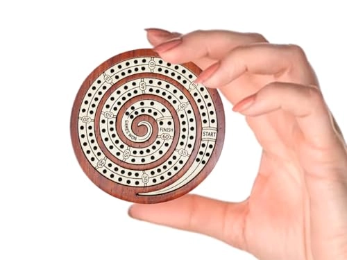 Cribbage Board - 2 Track 60 Points Bloodwood / Maple Wood