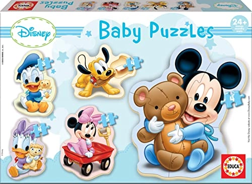 Play and Dream Baby Mickey Mouse 5 Progressive Puzzles - 2 Years 24 Months 3 to 5 Pieces