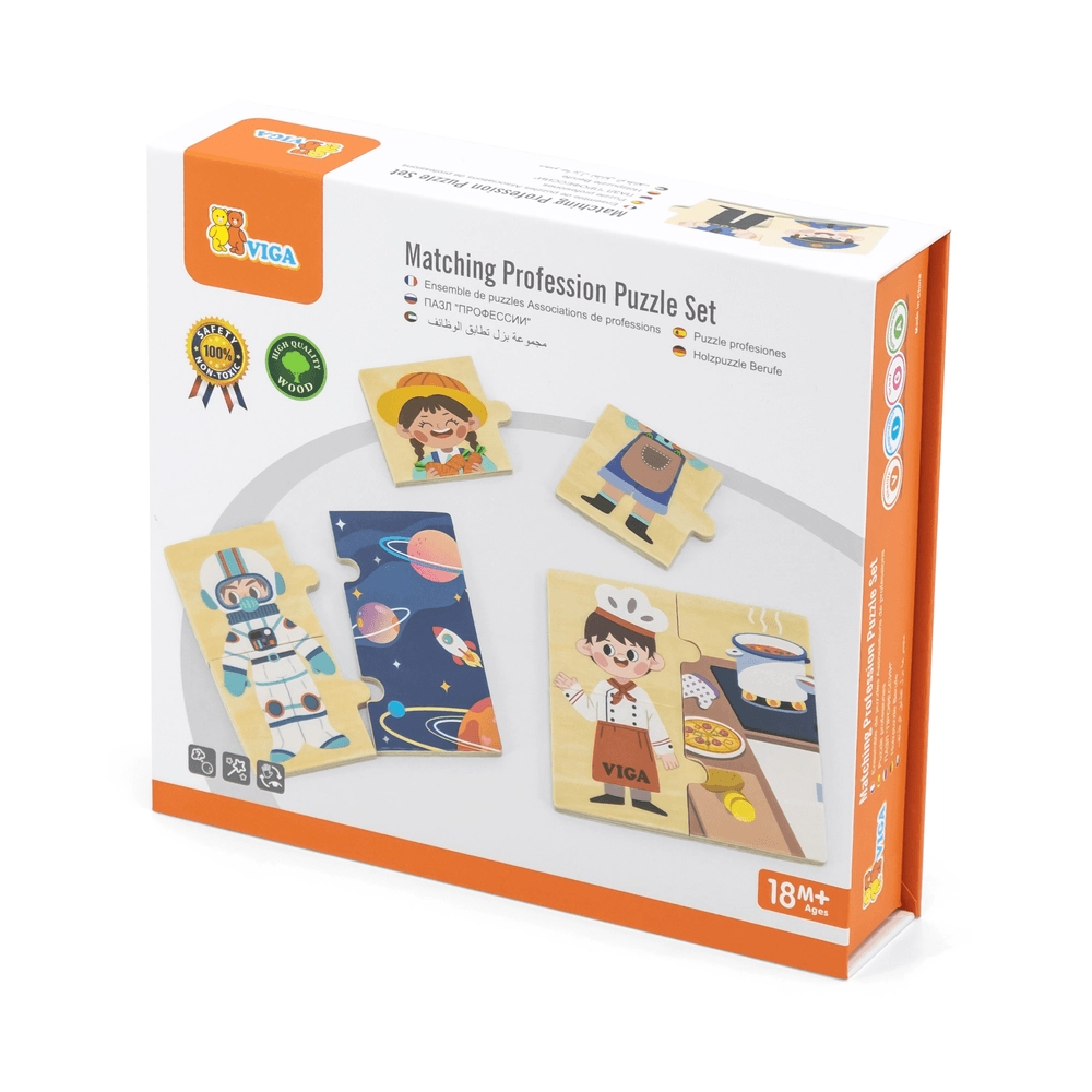 VIGA Matching Profession Wooden Puzzle (29464294-44650) - 32 pcs
