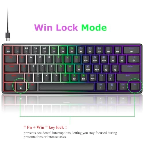 Mechanical Gaming Keyboard - QWERTY Wired