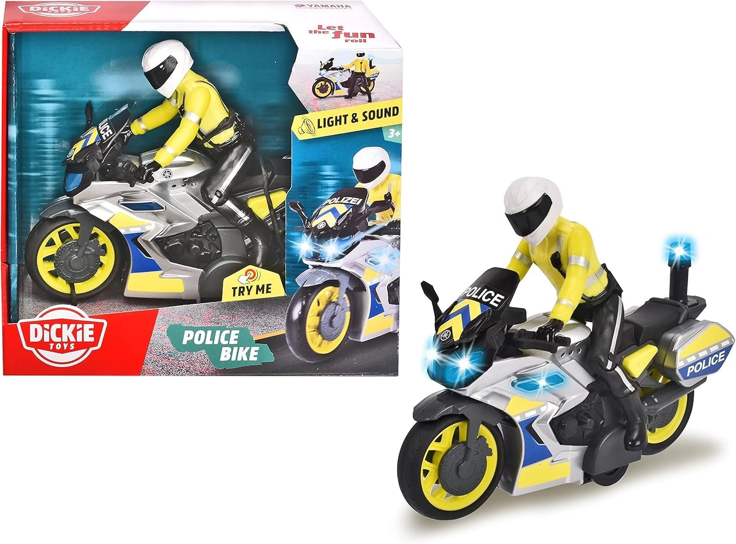 Police Bike - Light and sound Removable figure