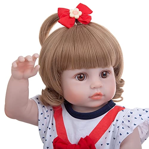 Reborn Baby Doll - 19 Inch Vinyl Yellow Dress Ages 3+