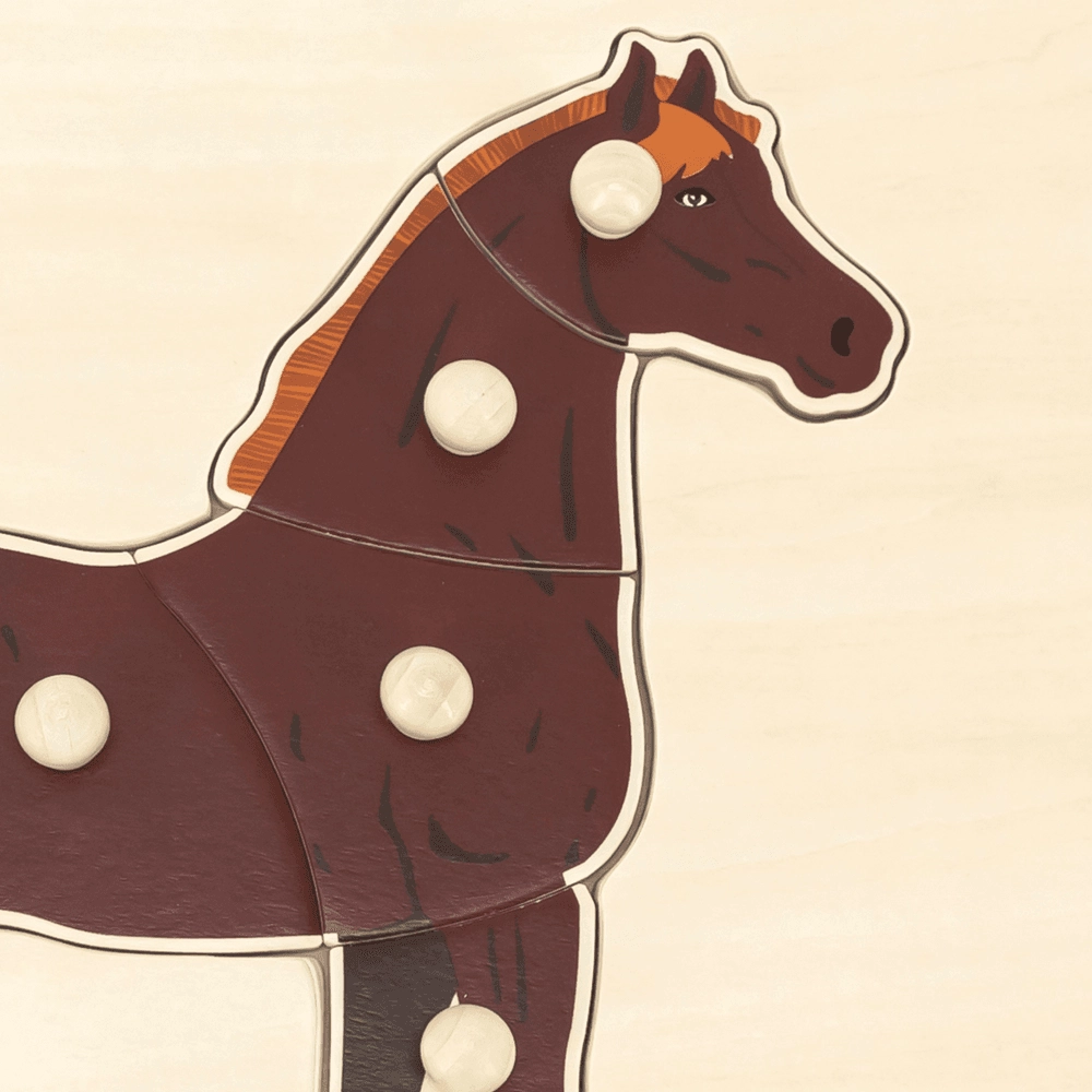 Montessori Puzzle Horse - 3 +