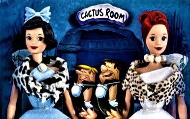 Betty Rubble Barbie Doll + Wilma Flintstone Barbie Doll
