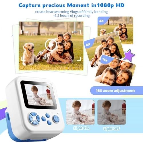 Kids Camera - Instant Print Pink