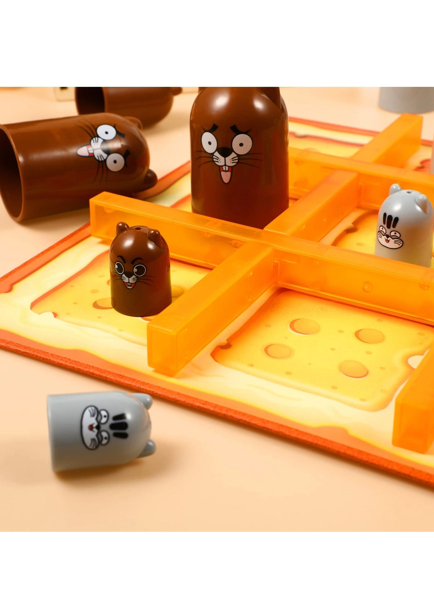 Cartoon Tic tac toe - Stacking Cups Portable Travel Toy