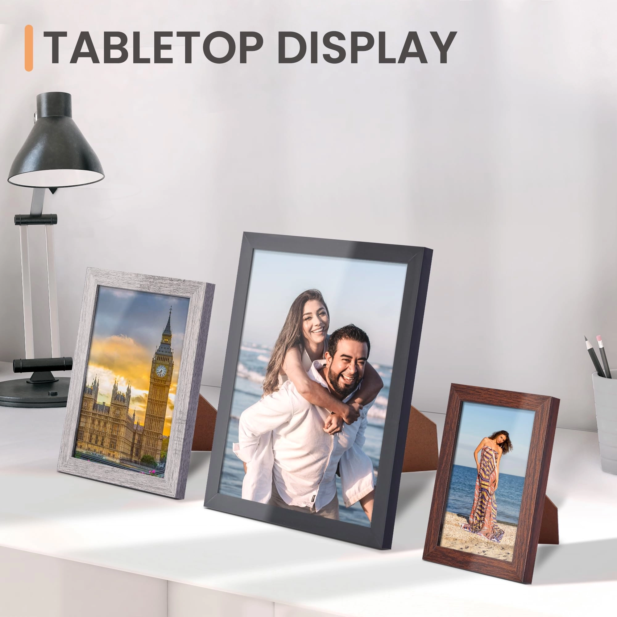 10 Pack Picture Frames - 8x10, 5x7, 4x6