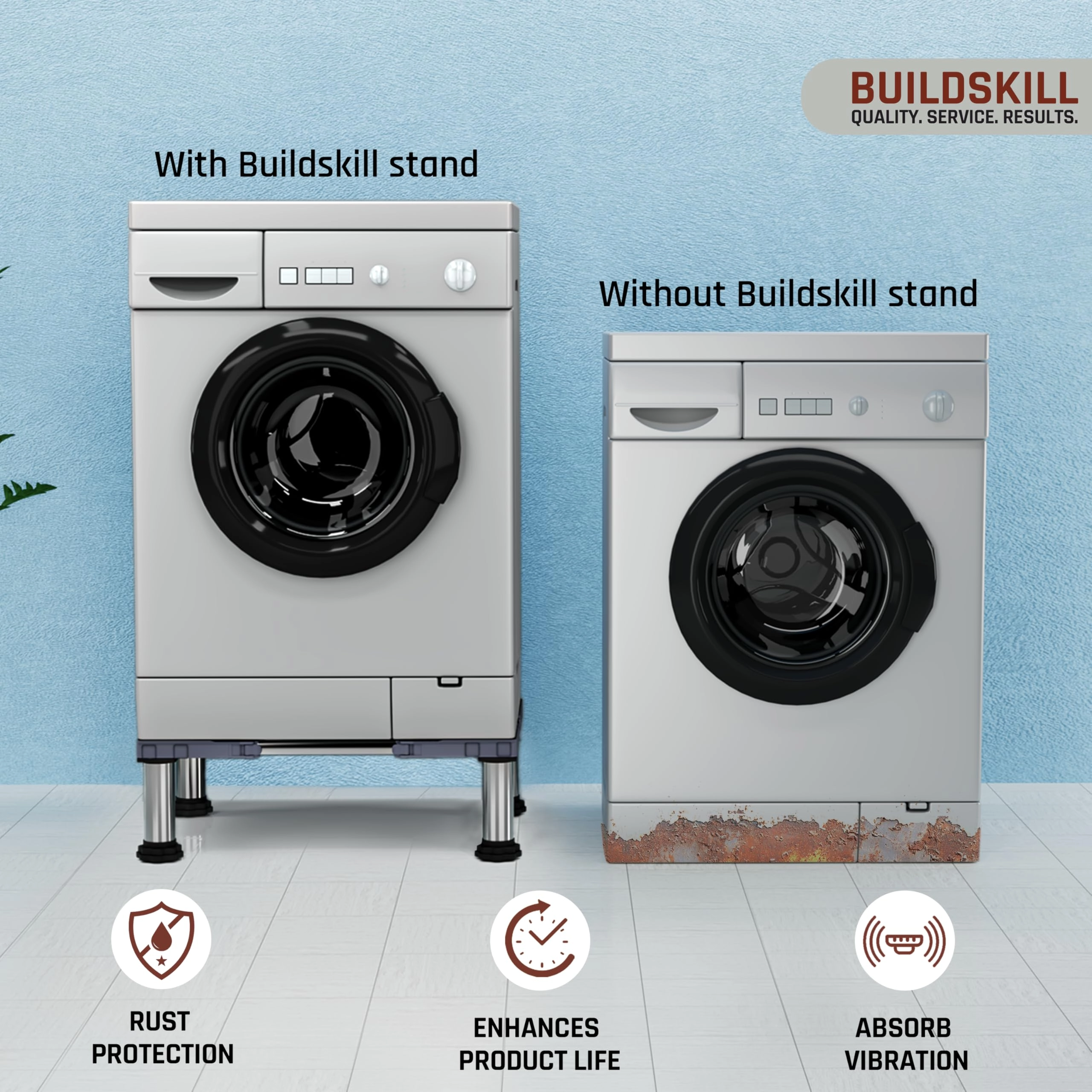 Washing Machine Stand - front-load washing machines, top-load washing machines, dishwashers, single door refrigerators