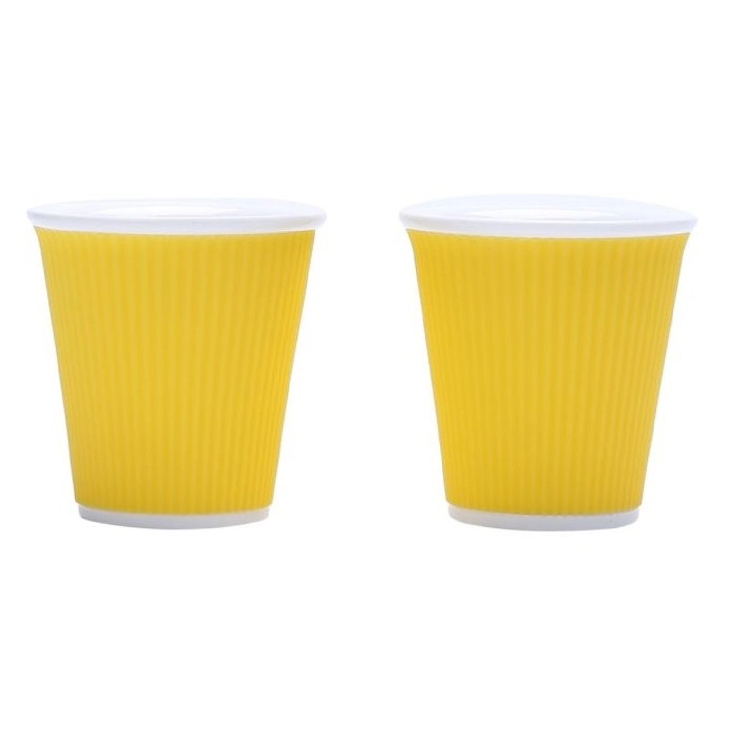 A0639 Espresso Cup - 2 pcs Porcelain Ondulated