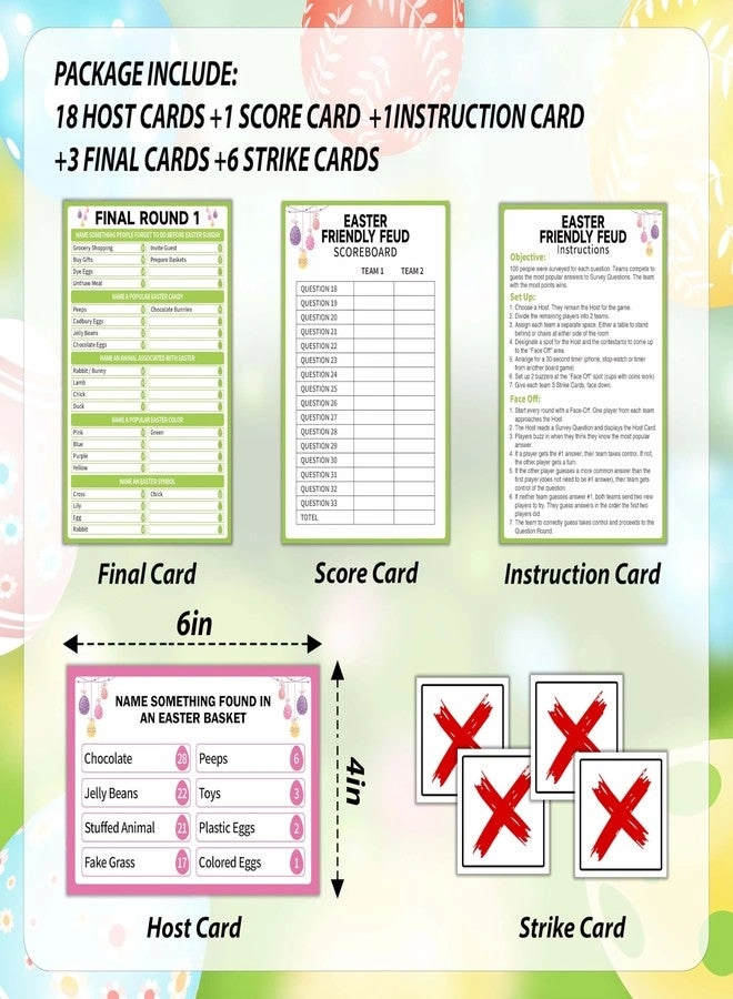 Easter Friendly Feud Game - 1 Pack 4 × 6 inches