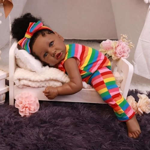 Reborn Baby Doll - 22inch Vinyl African American Ages 3+