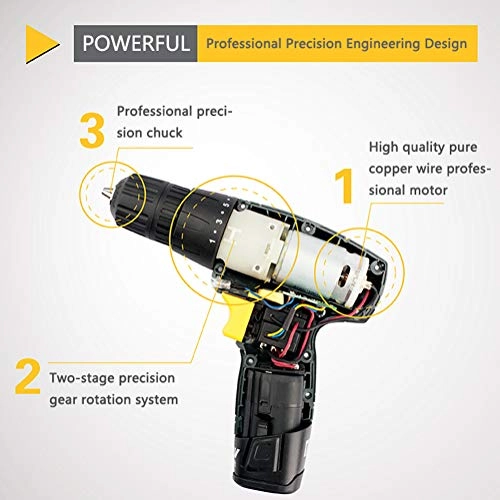 Electric Screwdriver - 12V 11+1 Gear 0-750 rpm