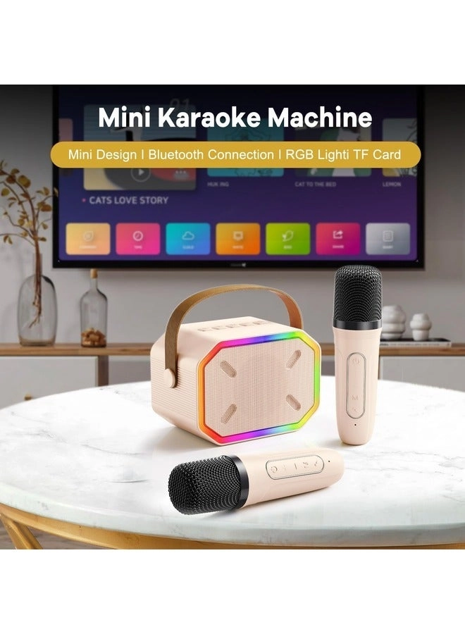 Mini Karaoke Machine - 2 Karaoke Microphones