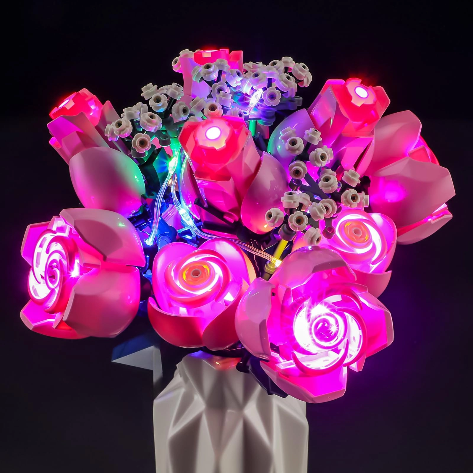 BRIKSMAX 2.0 Light Kit for Lego-Bouquet of Pink Roses - Innovative Lighting Effects Compatible with Lego 10374