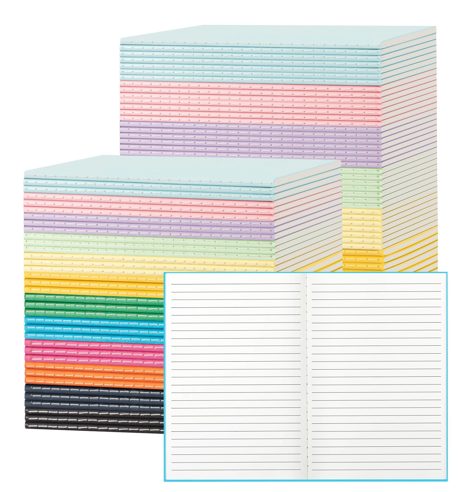 alkalo Colorful Lined Notebooks A5 - Lined 30 Sheets