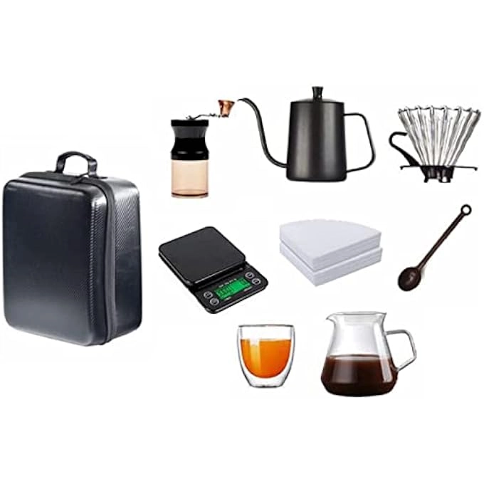 V60 + Carry Case + Scale + Pot + Filter + Grinder