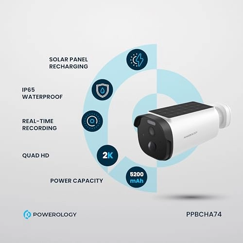 Built-In Solar Outdoor Camera 2K