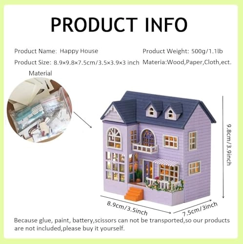 3D European Style Cottage - Happy Manor 1：32