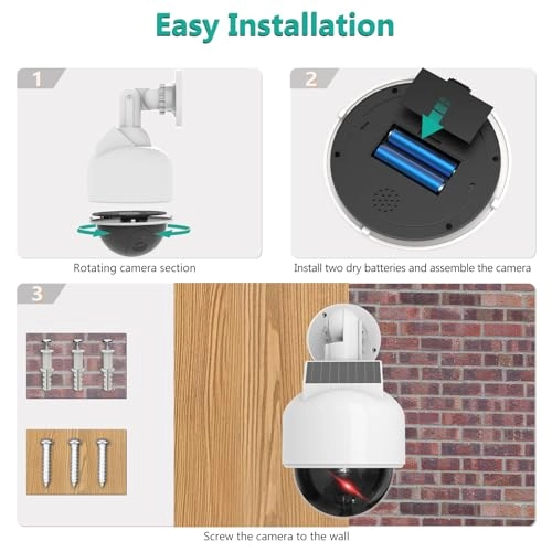 Solar Fake Security Camera - Indoor/Outdoor