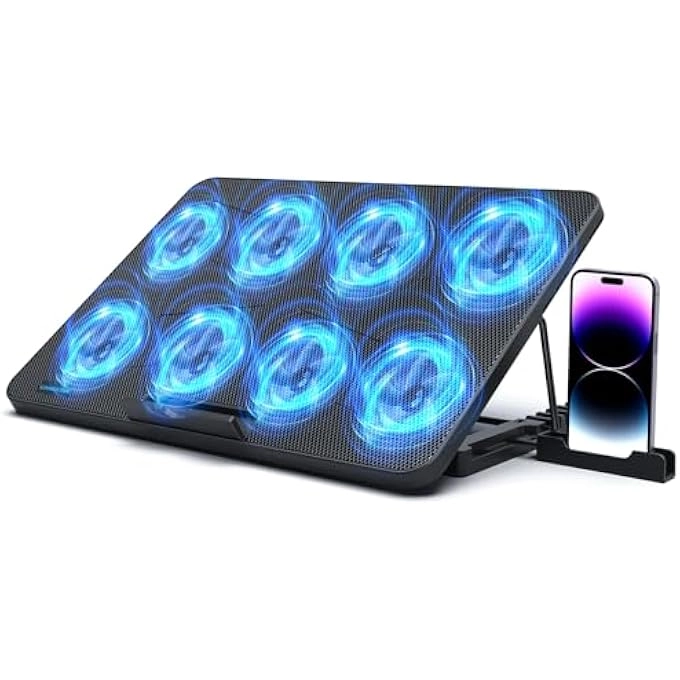 rayihni V8 GAMING LAPTOP COOLING PAD - 8 Fans 17 inch
