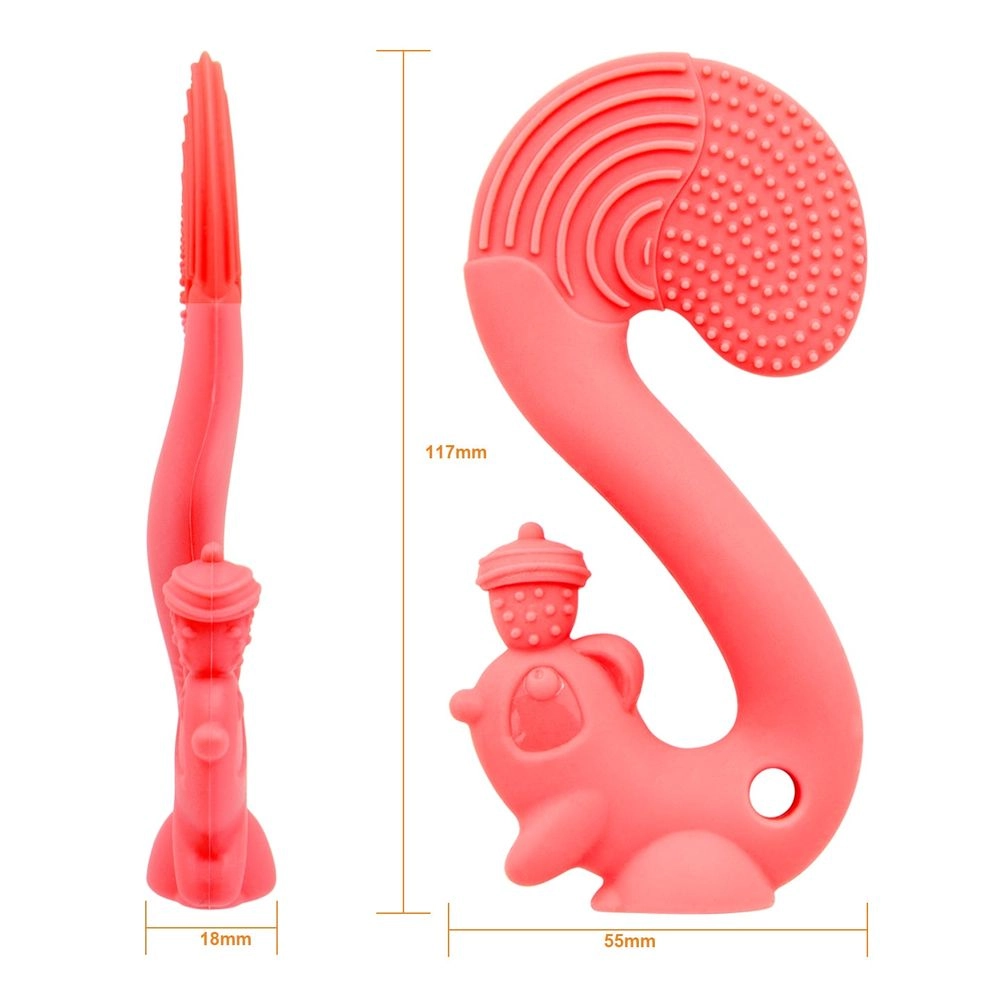 Squirrel Baby Teether Toy - silicone