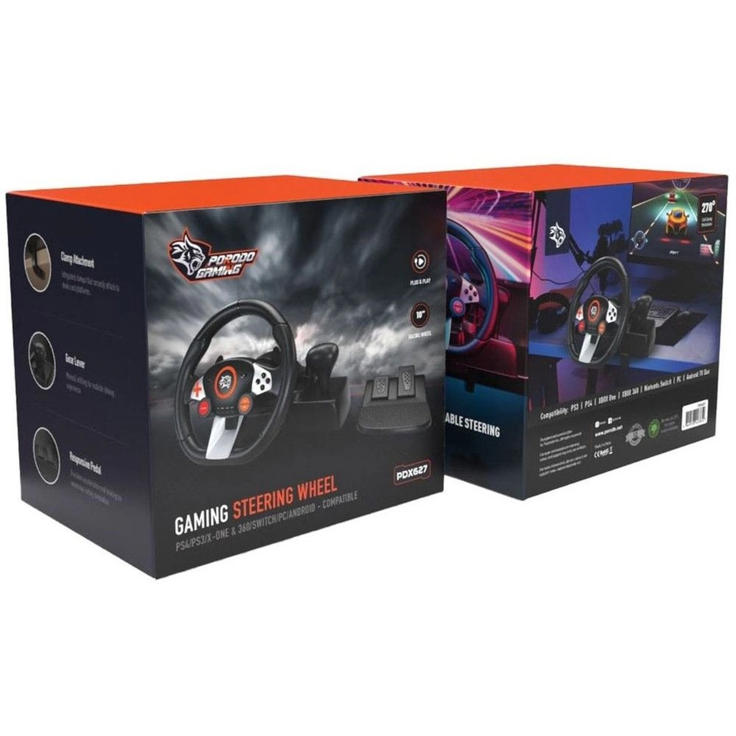 PDX627 Racing Wheel & Pedals