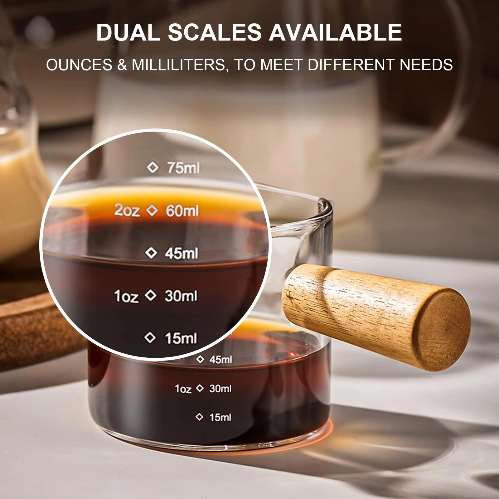 Espresso Shot Glass - 1 pcs With Handle 103.5 ml